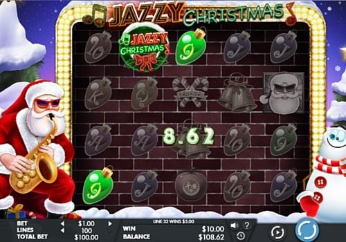 Призовая комбинация с диким знаком в игровом автомате Jazzy Christmas