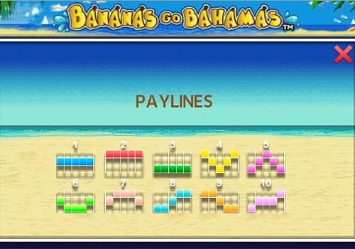 Линии выплат в онлайн слоте Bananas go Bahamas